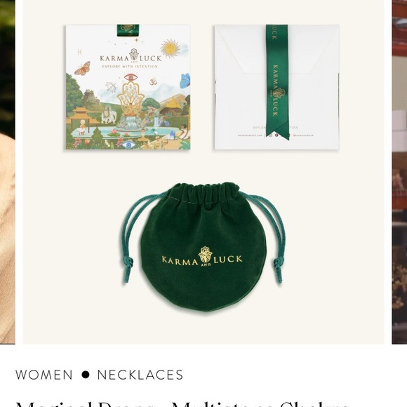 Chakra natural crystal drop necklace Karma And Luck - Picture 6 of 6